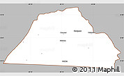 Gray Simple Map of Catawba County, cropped outside