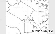 Blank Simple Map of Craven County, no labels