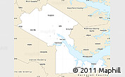Classic Style Simple Map of Craven County