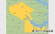 Savanna Style Simple Map of Craven County