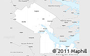 Silver Style Simple Map of Craven County