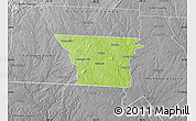 Physical Map of Gaston County, desaturated