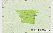 Physical Map of Gaston County, lighten
