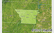 Physical Map of Gaston County, satellite outside