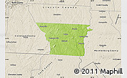 Physical Map of Gaston County, shaded relief outside