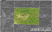 Satellite 3D Map of Guilford County, desaturated