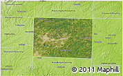Satellite 3D Map of Guilford County, physical outside