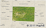 Satellite 3D Map of Guilford County, shaded relief outside