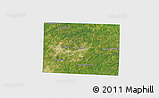 Satellite 3D Map of Guilford County, single color outside