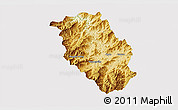 Physical 3D Map of Haywood County, cropped outside