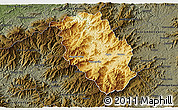 Physical 3D Map of Haywood County, darken