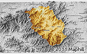 Physical 3D Map of Haywood County, desaturated