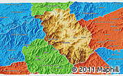 Physical 3D Map of Haywood County, political outside