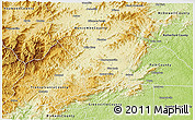 Physical 3D Map of Henderson County