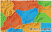Political 3D Map of Henderson County