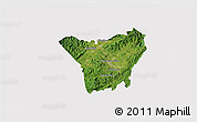 Satellite 3D Map of Henderson County, cropped outside