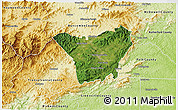 Satellite 3D Map of Henderson County, physical outside