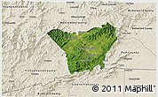 Satellite 3D Map of Henderson County, shaded relief outside