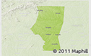 Physical 3D Map of Iredell County, lighten