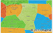 Physical 3D Map of Iredell County, political outside