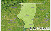 Physical 3D Map of Iredell County, satellite outside