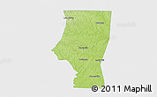 Physical 3D Map of Iredell County, single color outside