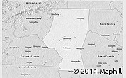 Silver Style 3D Map of Iredell County
