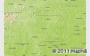 Physical Map of Lincoln County