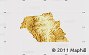 Physical Map of Macon County, cropped outside