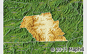 Physical Map of Macon County, satellite outside