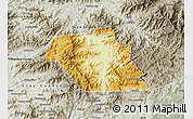 Physical Map of Macon County, semi-desaturated