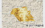 Physical Map of Macon County, shaded relief outside
