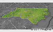 Satellite Map of North Carolina, desaturated