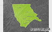 Physical Map of Moore County, darken, desaturated
