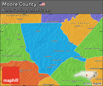 Political Map of Moore County