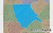 Political Map of Moore County, semi-desaturated