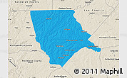 Political Map of Moore County, shaded relief outside
