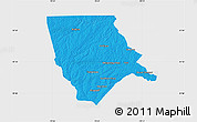 Political Map of Moore County, single color outside