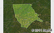 Satellite Map of Moore County, darken