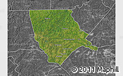 Satellite Map of Moore County, desaturated