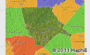 Satellite Map of Moore County, political outside