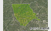 Satellite Map of Moore County, semi-desaturated