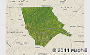Satellite Map of Moore County, shaded relief outside