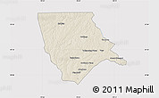 Shaded Relief Map of Moore County, cropped outside
