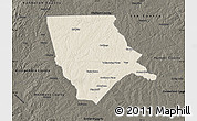 Shaded Relief Map of Moore County, darken