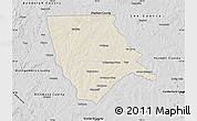 Shaded Relief Map of Moore County, desaturated