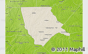 Shaded Relief Map of Moore County, physical outside
