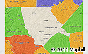 Shaded Relief Map of Moore County, political outside