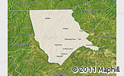Shaded Relief Map of Moore County, satellite outside