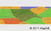 Satellite Panoramic Map of Moore County, political outside